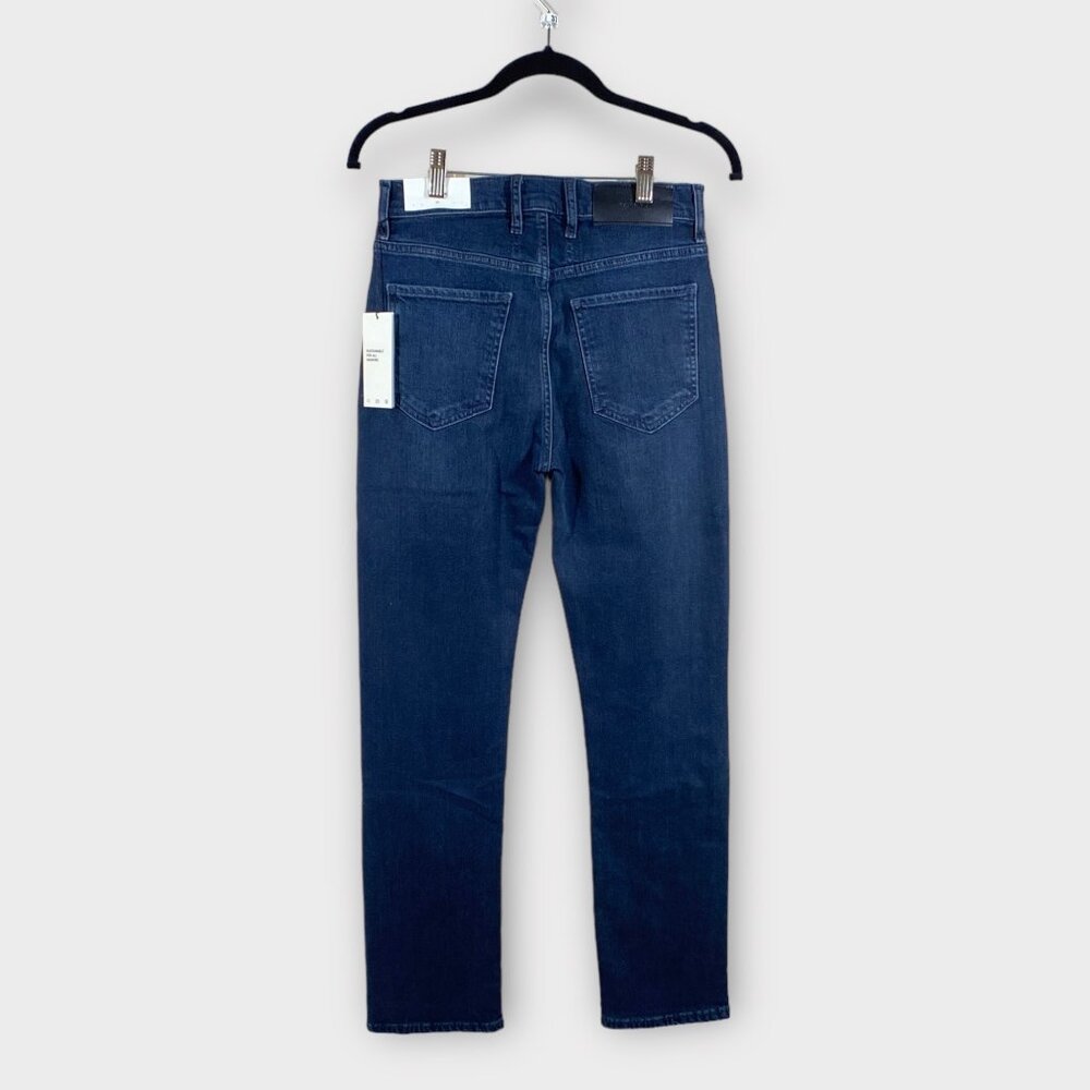 NWT 7 For All Mankind Easy Slim Dark Distressed with Open Knee Jeans, Size 28 - Picture 9 of 13